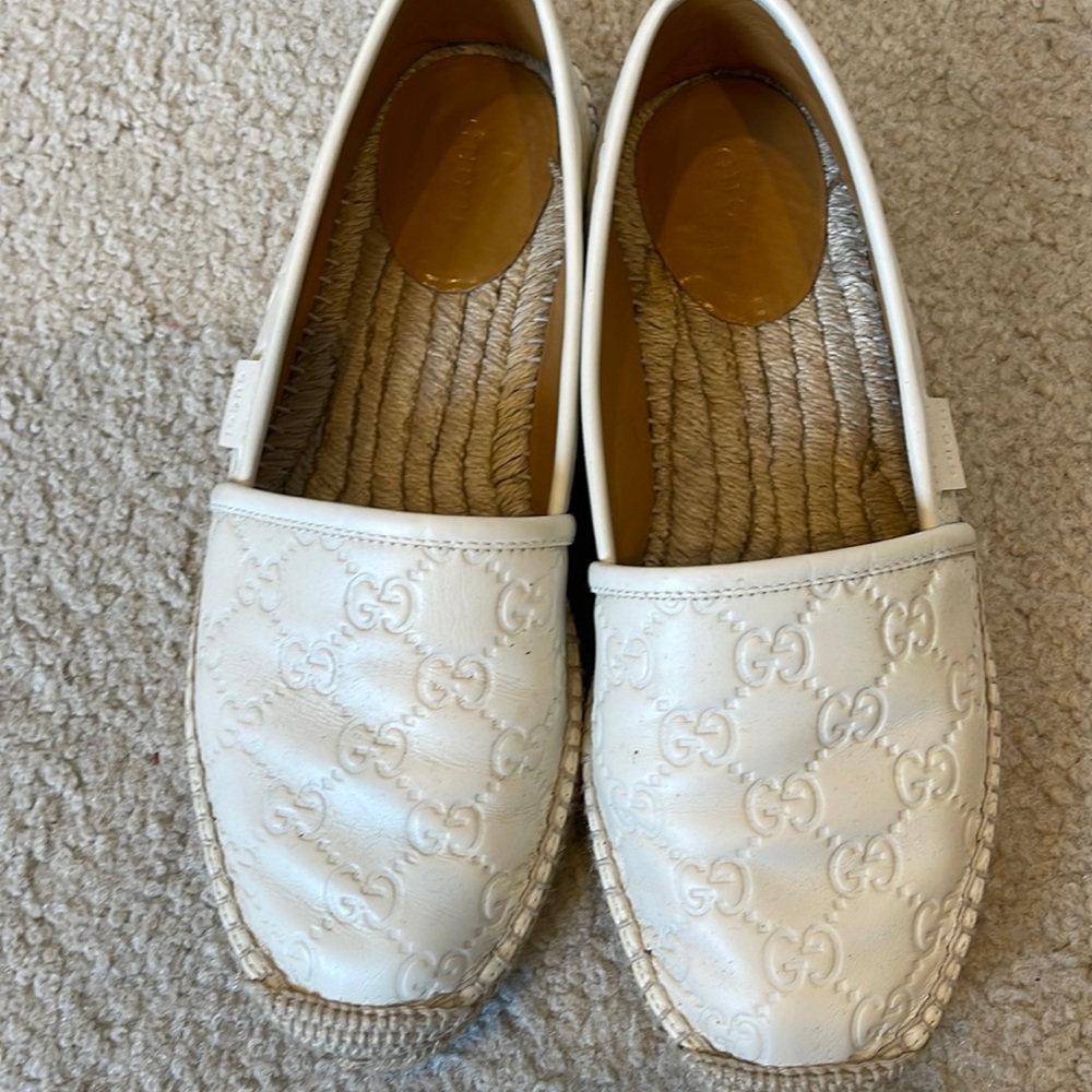 Gucci white/cream espadrilles size 38
